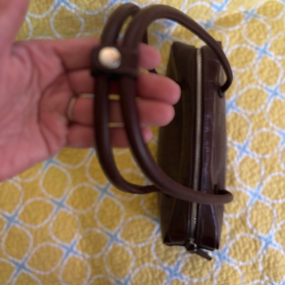 Brown Croc-Embossed Handbag EUC - Picture 4 of 4